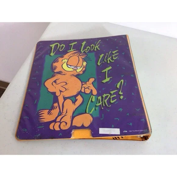 Vintage Garfield Mead 3-Ring Binder Planner Clipboard Metal Clip & Folders 1990s - Picture 3 of 8